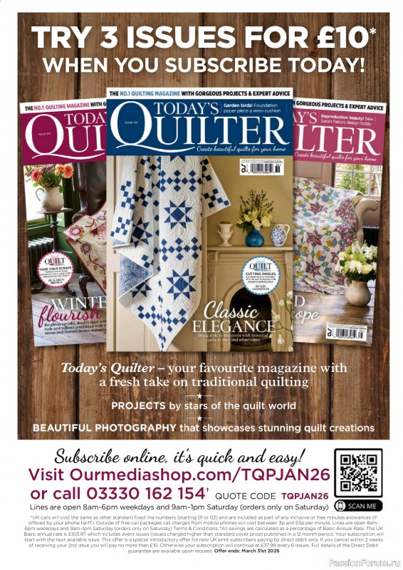Коллекция проектов для рукодельниц в журнале &laquo;Love Patchwork & Quilting №160 2026&raquo;