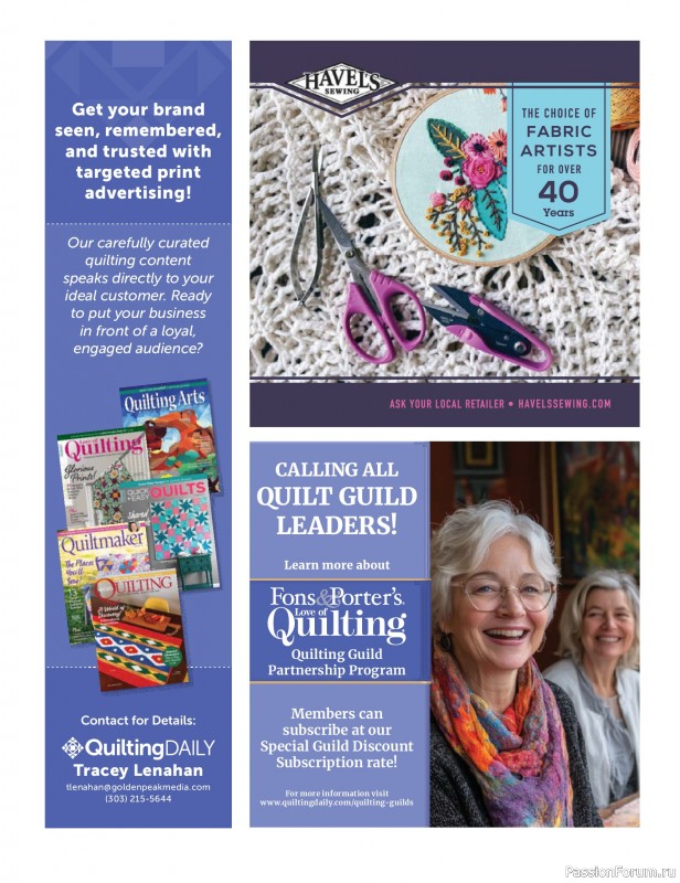 Коллекция проектов для рукодельниц в журнале «McCall's Quilting - Winter 2026»