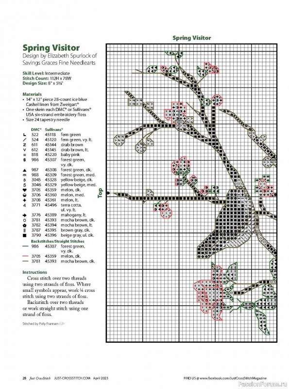 Коллекция вышивки в журнале «Just CrossStitch Vol.41 №2 2023»