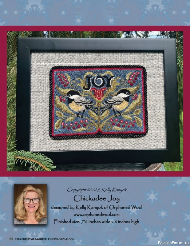 Коллекция вышивки в журнале «Punch Needle & Primitive Stitcher - Winter 2025»