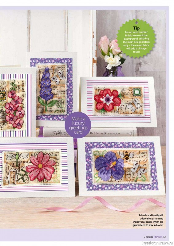 Коллекция вышивки в журнале «Ultimate CrossStitch Flowers - 2025»
