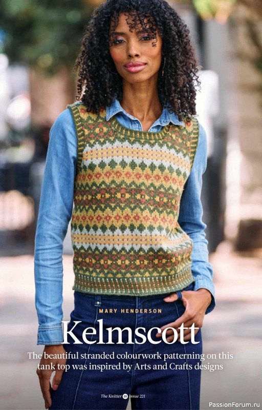 Вязаные проекты спицами в журнале «The Knitter №221 2025»
