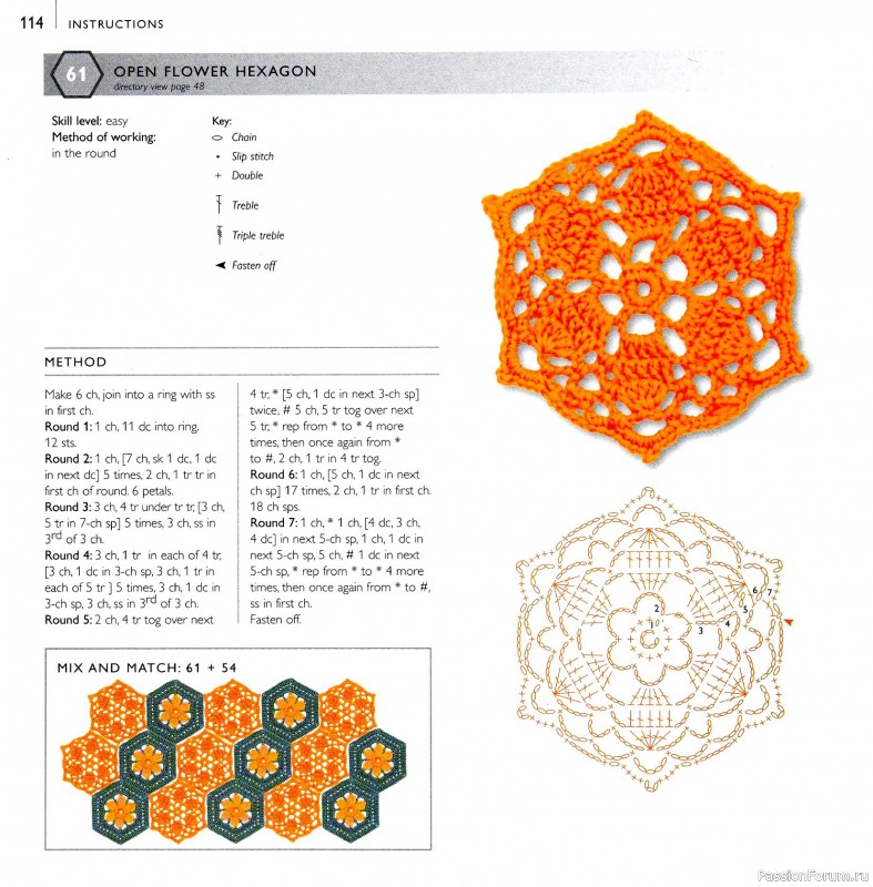 Вязаные проекты в книге «75 Crocheted Floral Blocks». Часть 2.