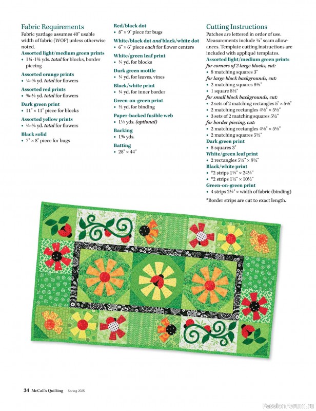 Коллекция проектов для рукодельниц в журнале «McCalls Quilting - Spring 2025»