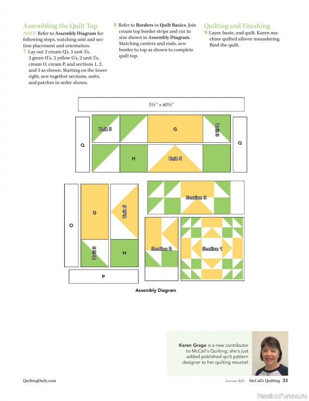 Коллекция проектов для рукодельниц в журнале «McCalls Quilting - Spring 2025»
