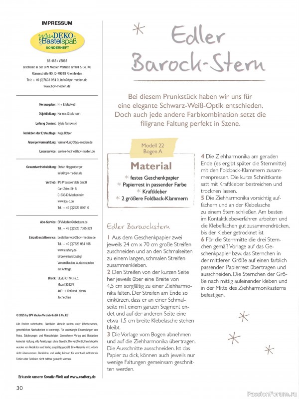 Коллекция проектов для рукодельниц в журнале «Mein Deko und Bastelspaß BS485 2025»