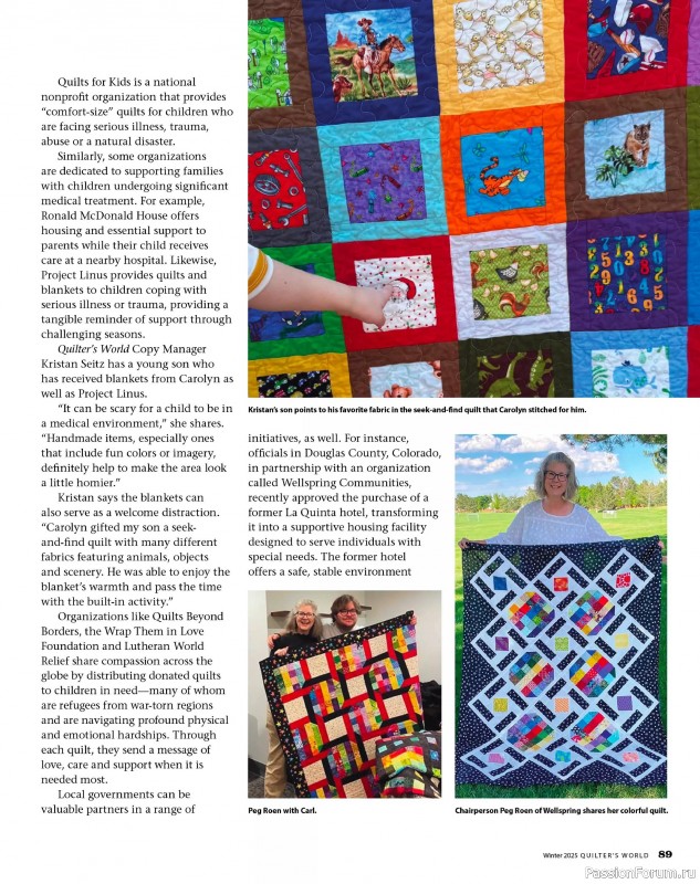 Коллекция проектов для рукодельниц в журнале «Quilter's World - Winter 2025»