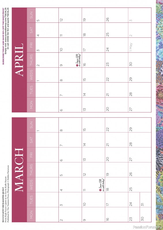 Коллекция проектов для рукодельниц в журнале «Todays Quilter №132 2025»