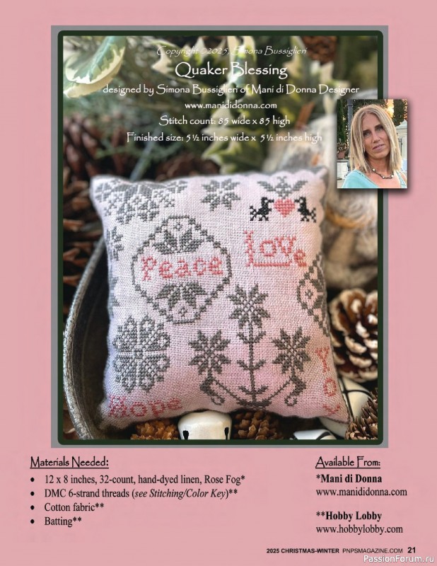 Коллекция вышивки в журнале «Punch Needle & Primitive Stitcher - Winter 2025»