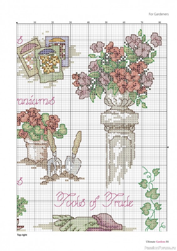 Коллекция вышивки в журнале «Ultimate Cross Stitch Gardens 2026»