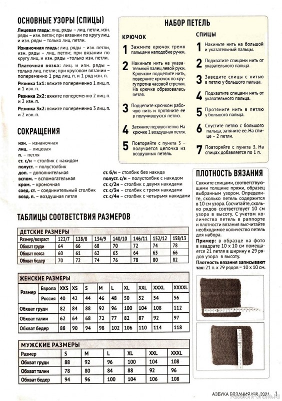Носки, следки, тапочки в журнале "Азбука вязания №8 2021"