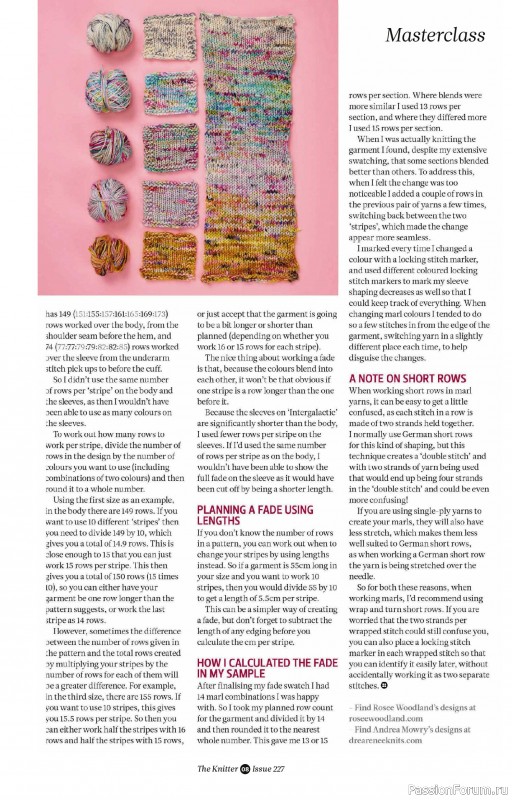 Вязаные проекты спицами в журнале «The Knitter №227 2026»