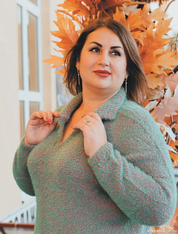 Вязаные проекты в книге «Красивая одежда Plus Size на спицах».