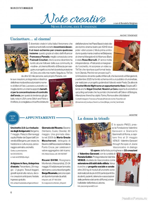 Коллекция проектов для рукодельниц в журнале &laquo;Mani di Fata - Maggio 2026&raquo;