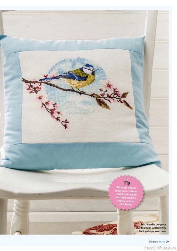 Коллекция вышивки в журнале «Cross Stitch Birds - March 2025»