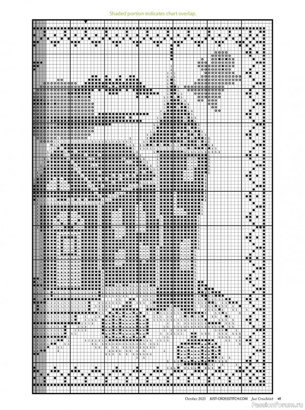 Коллекция вышивки в журнале «Just CrossStitch - October 2023»