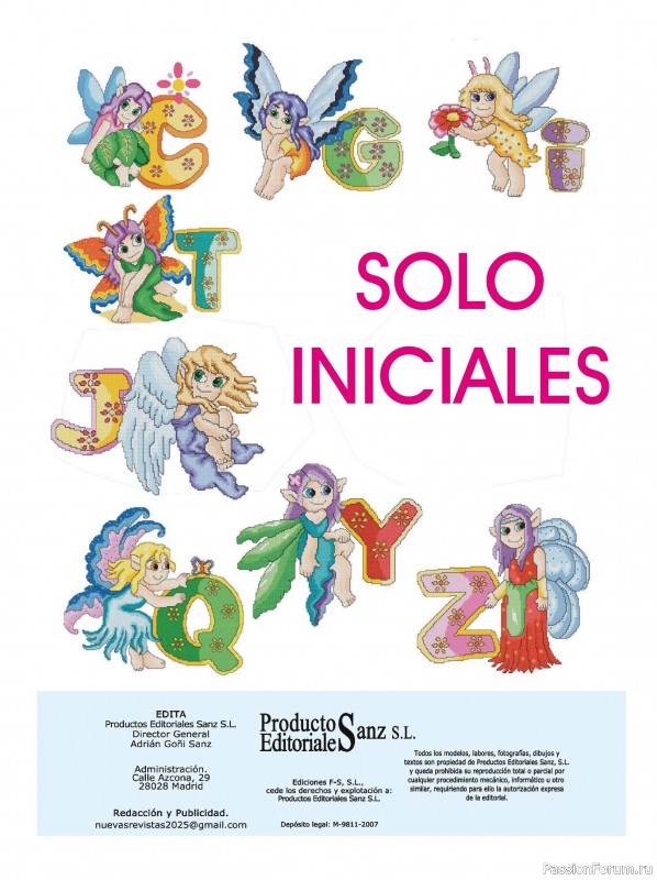 Коллекция вышивки в журнале &laquo;Solo iniciales en Punto de Cruz №2 2026&raquo;