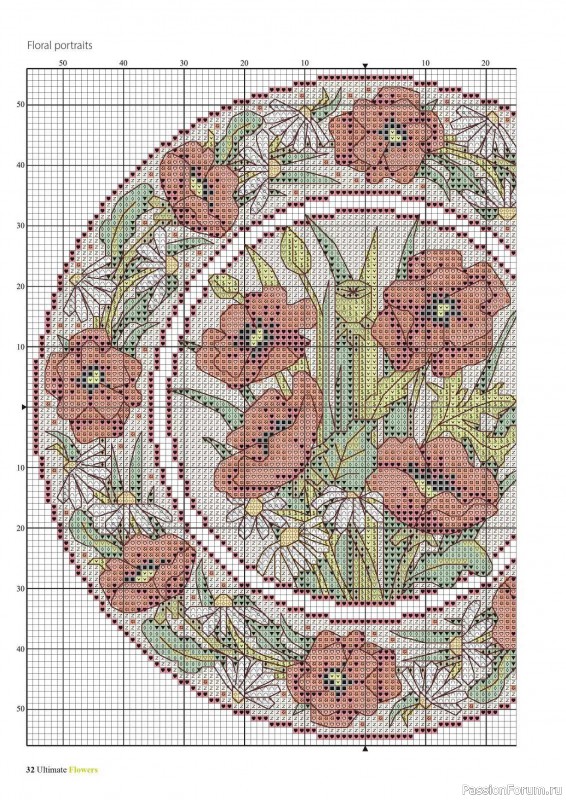 Коллекция вышивки в журнале «Ultimate CrossStitch Flowers - 2025»