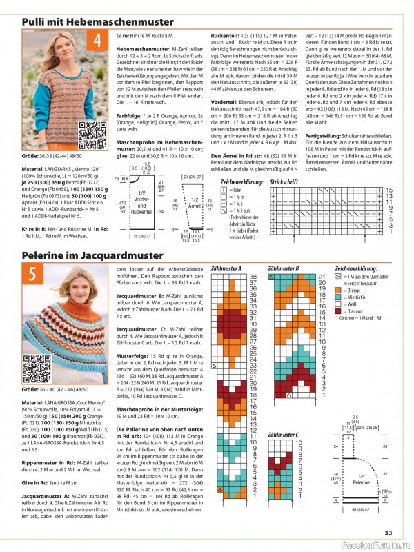 Вязаные модели в журнале «Sabrina №12 2025 German»