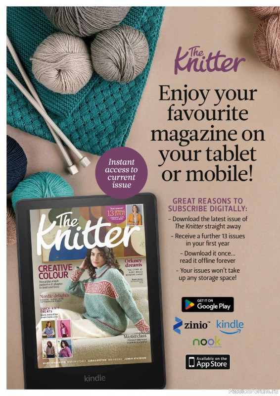 Вязаные проекты спицами в журнале «The Knitter №227 2026»