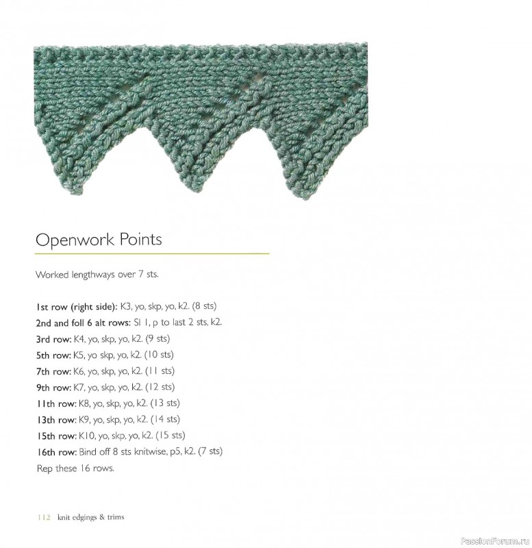 Вязаные проекты в книге &laquo;Knit Edgings & Trims 150 Stitches&raquo;.