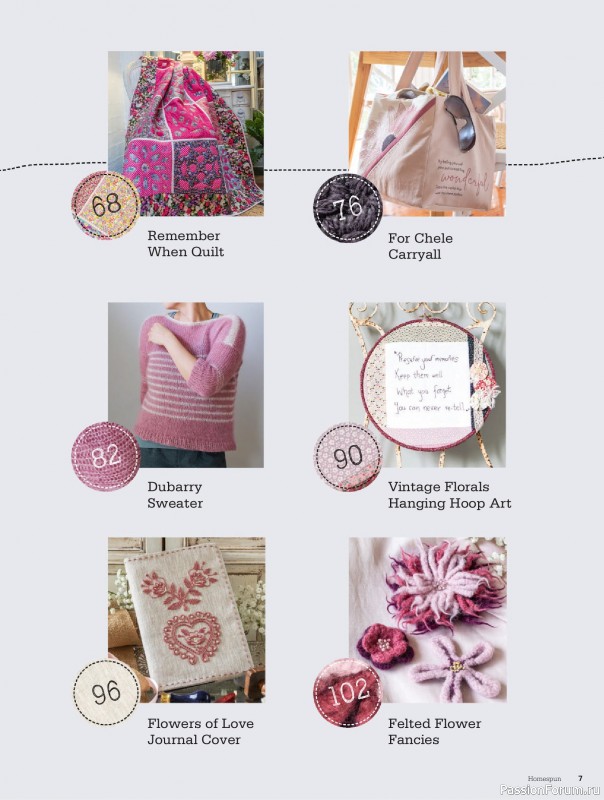 Коллекция проектов для рукодельниц в журнале «Australian Homespun №228 2025»