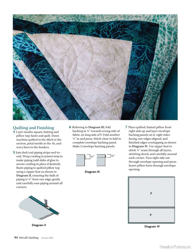 Коллекция проектов для рукодельниц в журнале «McCalls Quilting - Spring 2025»