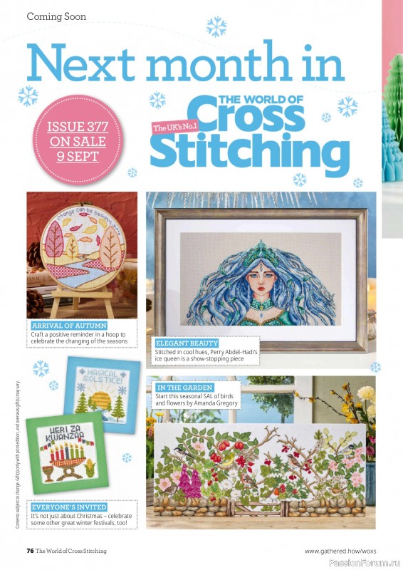 Коллекция вышивки в журнале &laquo;The World of Cross Stitching №377 2026&raquo;