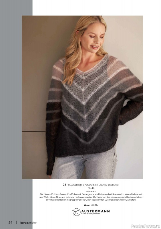 Вязаные модели в журнале «Burda Stricken №1 2023»