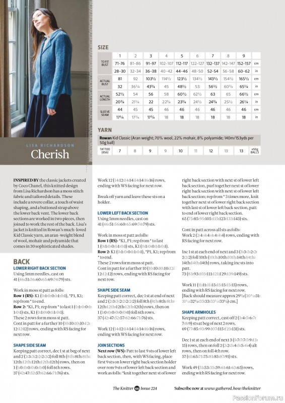 Вязаные проекты спицами в журнале «The Knitter №224 2026»