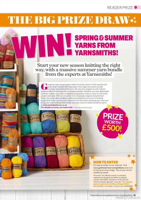 Вязаные проекты в журнале &laquo;Simply Knitting №276 2026&raquo;