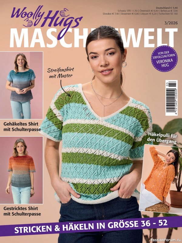Вязаные проекты в журнале &laquo;Woolly Hugs Maschenwelt №3 2026&raquo;