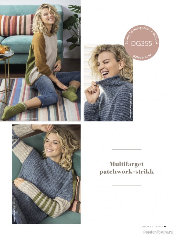 Вязаные проекты в журнале &laquo;Yarnmade №1 2018 Spring & Summer&raquo;.