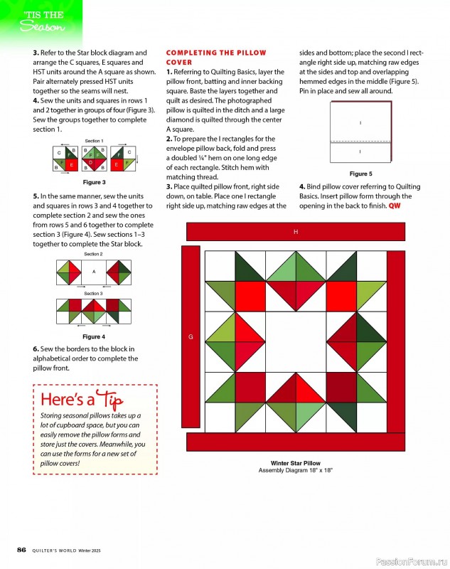 Коллекция проектов для рукодельниц в журнале «Quilter's World - Winter 2025»