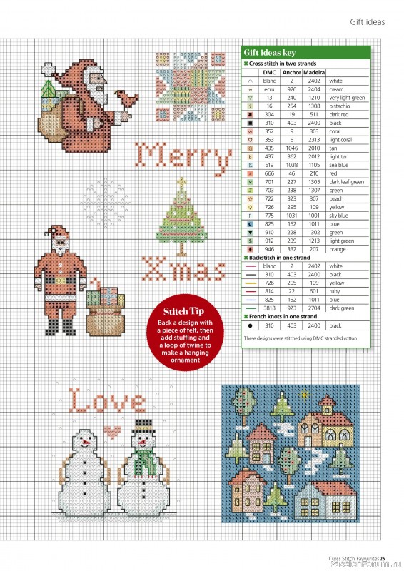 Коллекция вышивки в журнале «Cross Stitch Favourites - Christmas 2023»