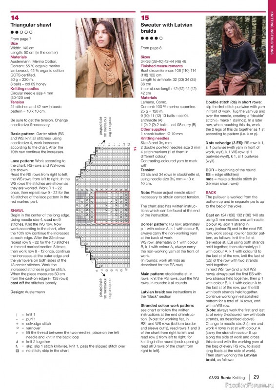 Вязаные модели в журнале «B - Knitting №3 2023»