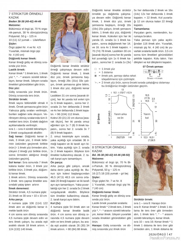 Вязаные модели в журнале &laquo;Burda Orgu №1 2026&raquo;