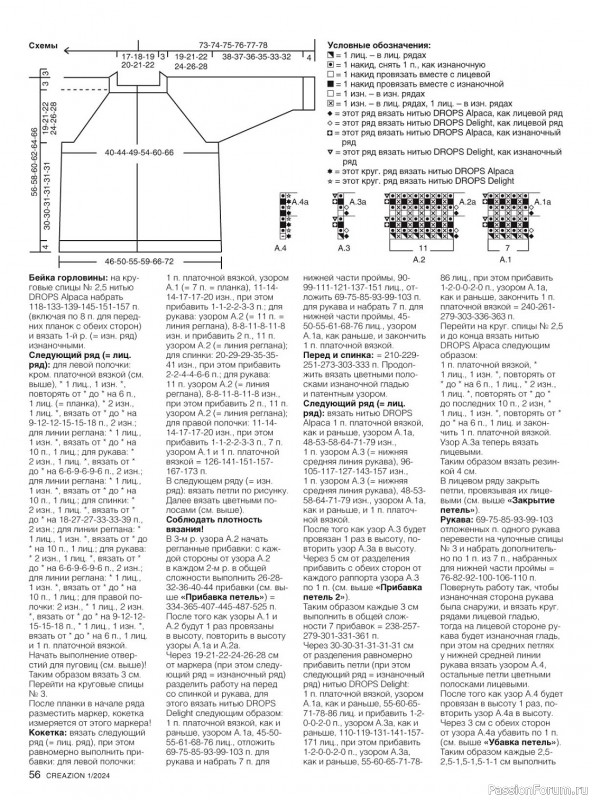 Вязаные модели в журнале «Creazion №1 2024»