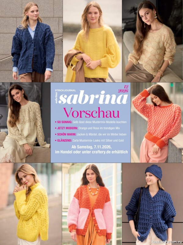 Вязаные модели в журнале &laquo;Sabrina №11 2026 German&raquo;