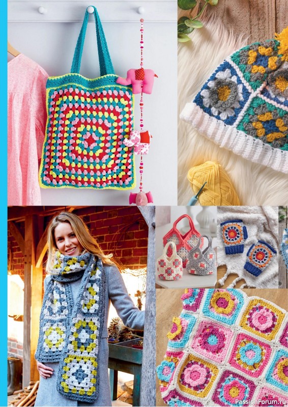 Вязаные проекты крючком в журнале «Crochet Granny Squares - 1st Edition 2025»