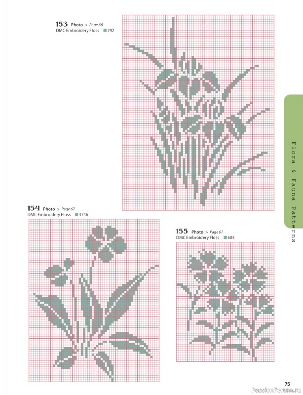 Вязаные проекты в книге &laquo;200 Japanese Cross Stitch Designs&raquo;.