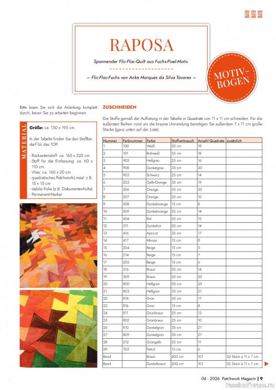Коллекция проектов для рукодельниц в журнале &laquo;Patchwork Magazin №6 2026&raquo;