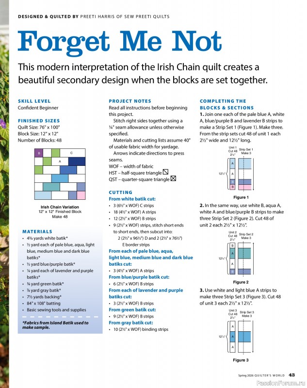 Коллекция проектов для рукодельниц в журнале «Quilter's World - Spring 2026»