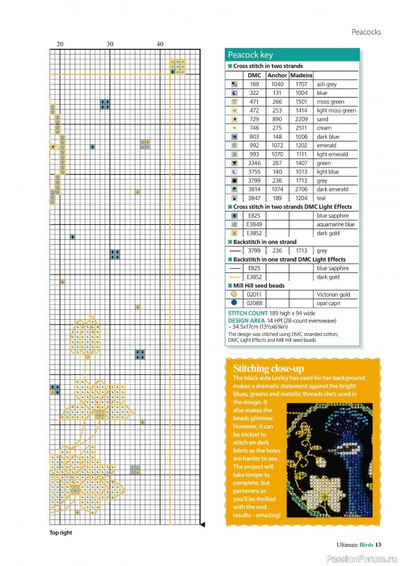 Коллекция вышивки в журнале «Cross Stitch Birds - March 2025»