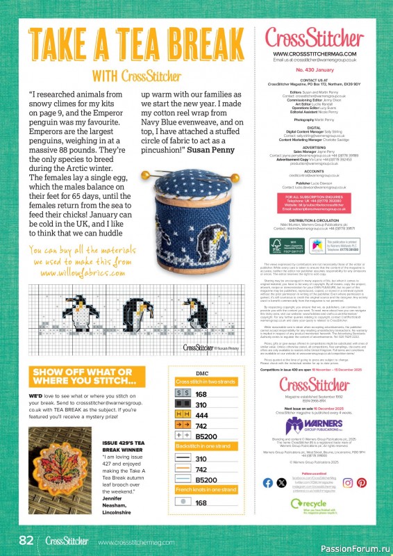 Коллекция вышивки в журнале «CrossStitcher №430 2025»