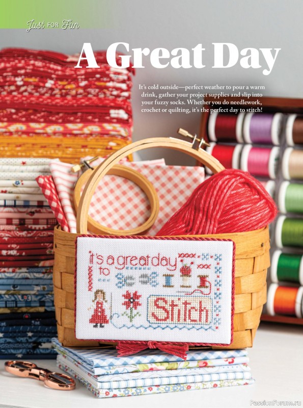 Коллекция вышивки в журнале «Just CrossStitch - Winter 2025»