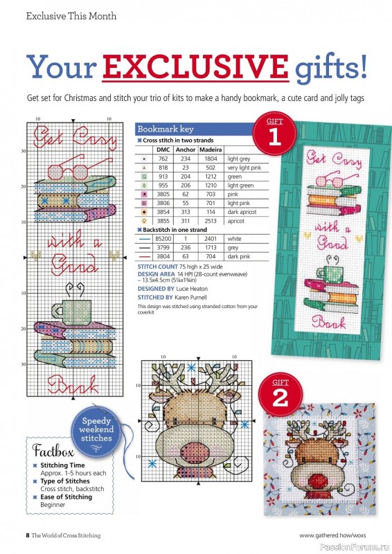 Коллекция вышивки в журнале «The World of Cross Stitching №338 2022»