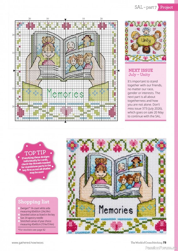 Коллекция вышивки в журнале &laquo;The World of Cross Stitching №372 2026&raquo;