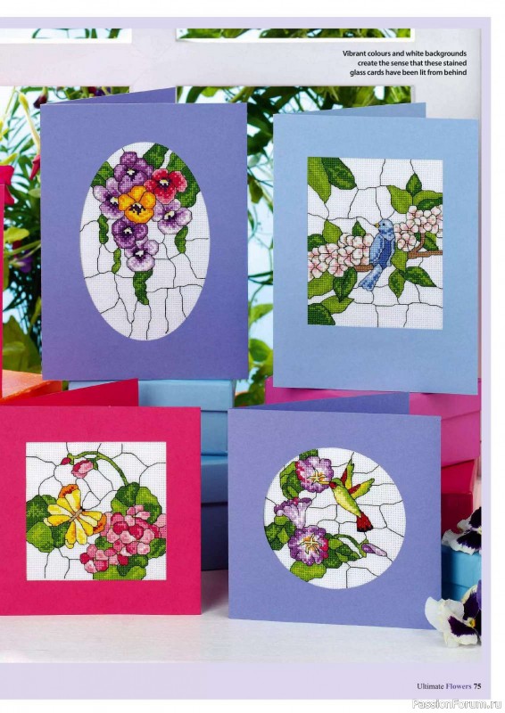 Коллекция вышивки в журнале «Ultimate CrossStitch Flowers - 2025»