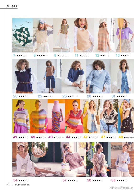 Вязаные модели в журнале «Burda Stricken №2 2024»